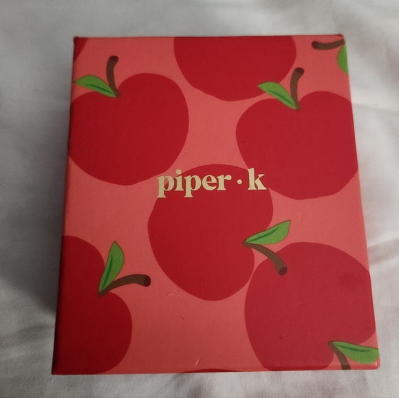 Piper K Artist Paint Palette Earrings Glass Stones & Real Wood - Picture 5 of 5